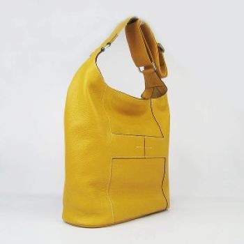 hermes Good News H Blue shoulder bag 1625 yellow